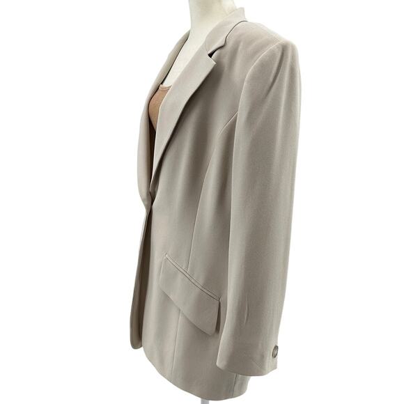 Liz Claiborne Classics Pantsuit WMNS 14 Tan Coordinates Lined Long Sleeve Formal - Picture 5 of 10